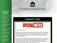 Tablet Screenshot of oaksnorthcommunity.org